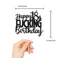 Caiwowo Birthday Cake Topper - Funny Black Glitter 18th Birthday Decoration