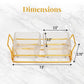 Nuts Gift Basket, Luxurious And Elegant 2 Sectional Premium Reusable Glass Tray, Perfect Holiday Food Gift Basket For Fathers Da