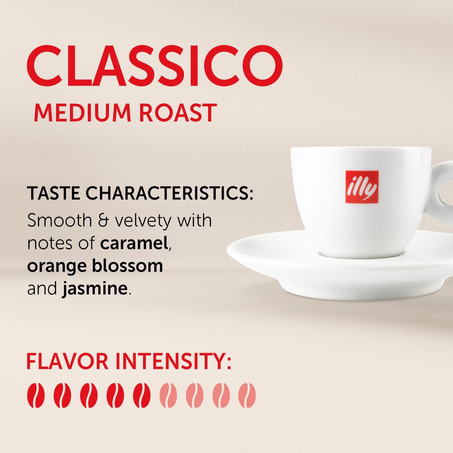 illy Coffee iperEspresso Capsules - Single-Serve Coffee Capsules & Pods - Single Origin Coffee Pods - Classico Medium Roast with Notes of Caramel - For iperEspresso Capsule Machines - 18 Count
