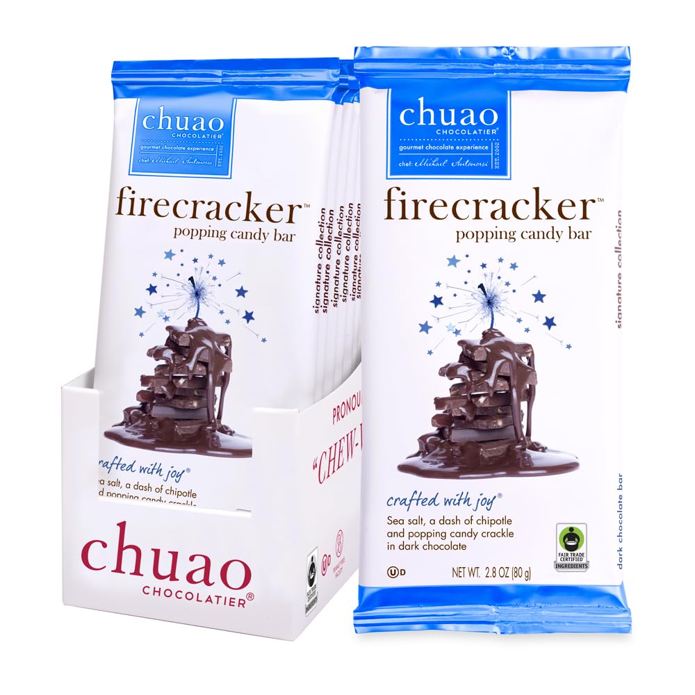 Chuao Chocolatier   Dark Chocolate Bars | Gourmet Chocolate Sea Salt Chipotle Artisan European No Preservatives | For Gift Baskets, Christmas, Valentines Day, Gifts For Women, Men, Birthday, Thank You, Care Package | 12 Ct