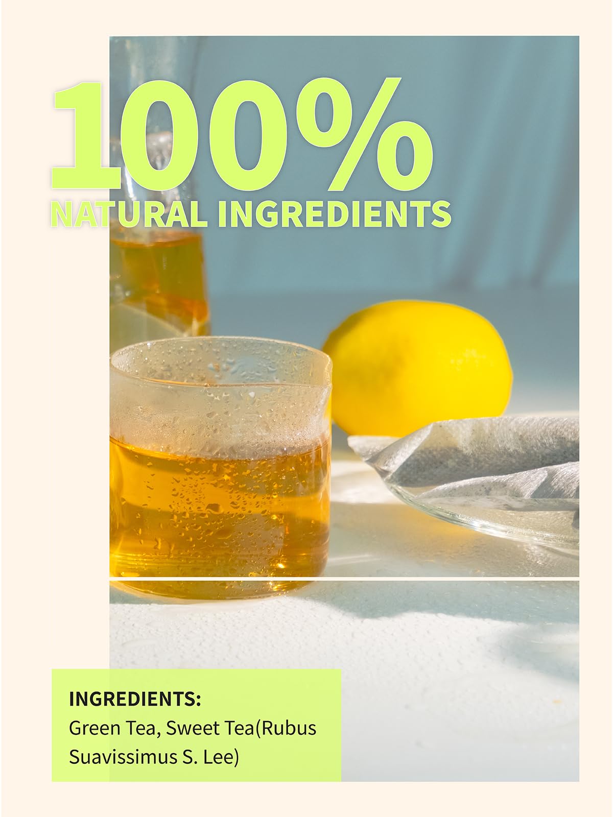 Teelux Sweet Iced Tea Bags, Green Tea Blended With Natural Sweet Tea, Quart-Sized Refreshing Iced Green Tea, Zero Sugar, 30 Coun