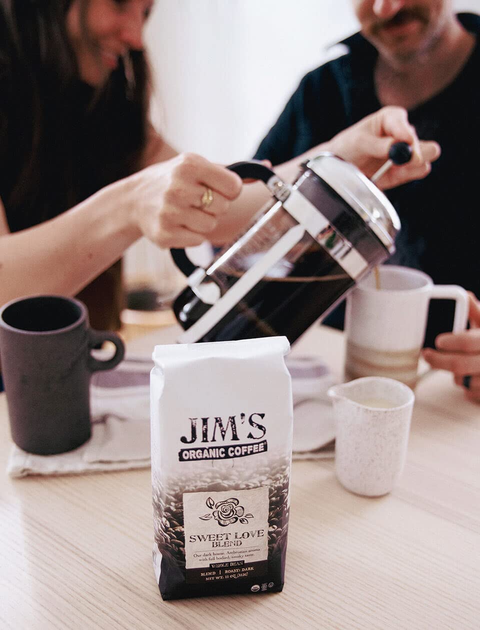 Jim?S Organic Coffee - Sweet Love Blend - Whole Bean, Dark Roast, Bold 11 Oz Bag