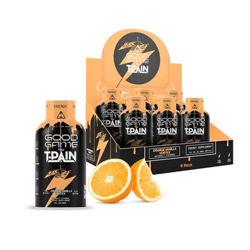 Nappy Boy Dranks Energy Shot, Sugar-Free, 200mg Caffeine, B-Vitamins, 2oz (12 Pack) - Orange Vanilla Vortex