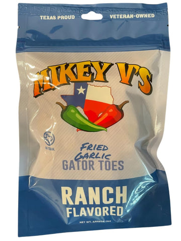 Mikey V's Ranch ''Gator Toes'', Deep Fried Garlic Snacks, 3.9oz.