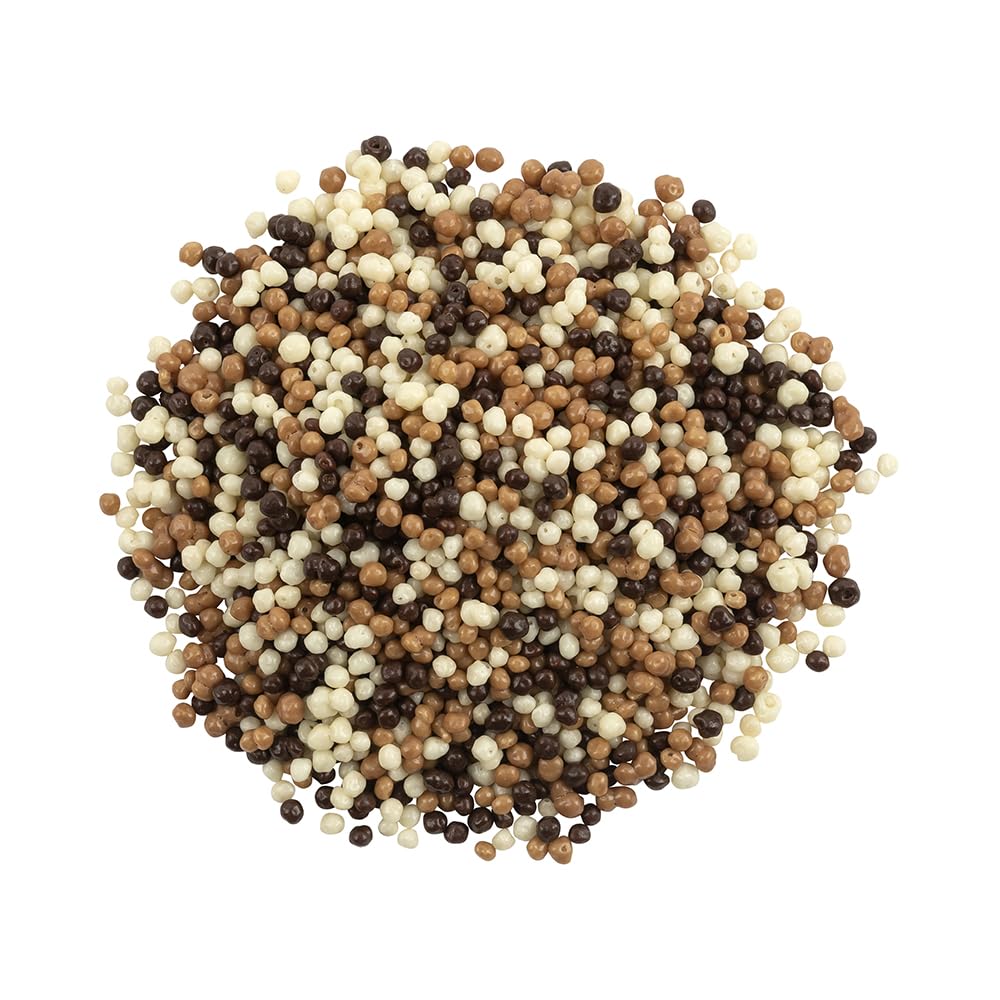 Mona Lisa Mini Chocolate Pearls Candy, Mini Crispearls for Decorating, Topping, Inclusions & Snacking - 1 lb