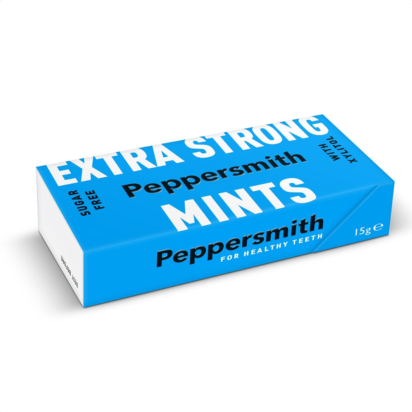 Peppersmith 100% Xylitol Mints, Eucalyptus and Fine English Peppermint, 15 g (Box of 12, Total 300 Mints)