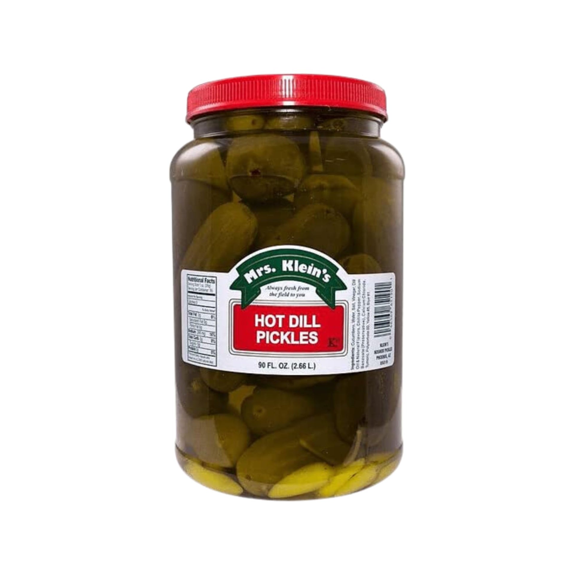 Mrs. Kleins Hot Dill Pickles Spicy Pickles Bold Dill Pickle Snack Made with Natural Ingredients | Kosher, Low Carb, Gluten Free 