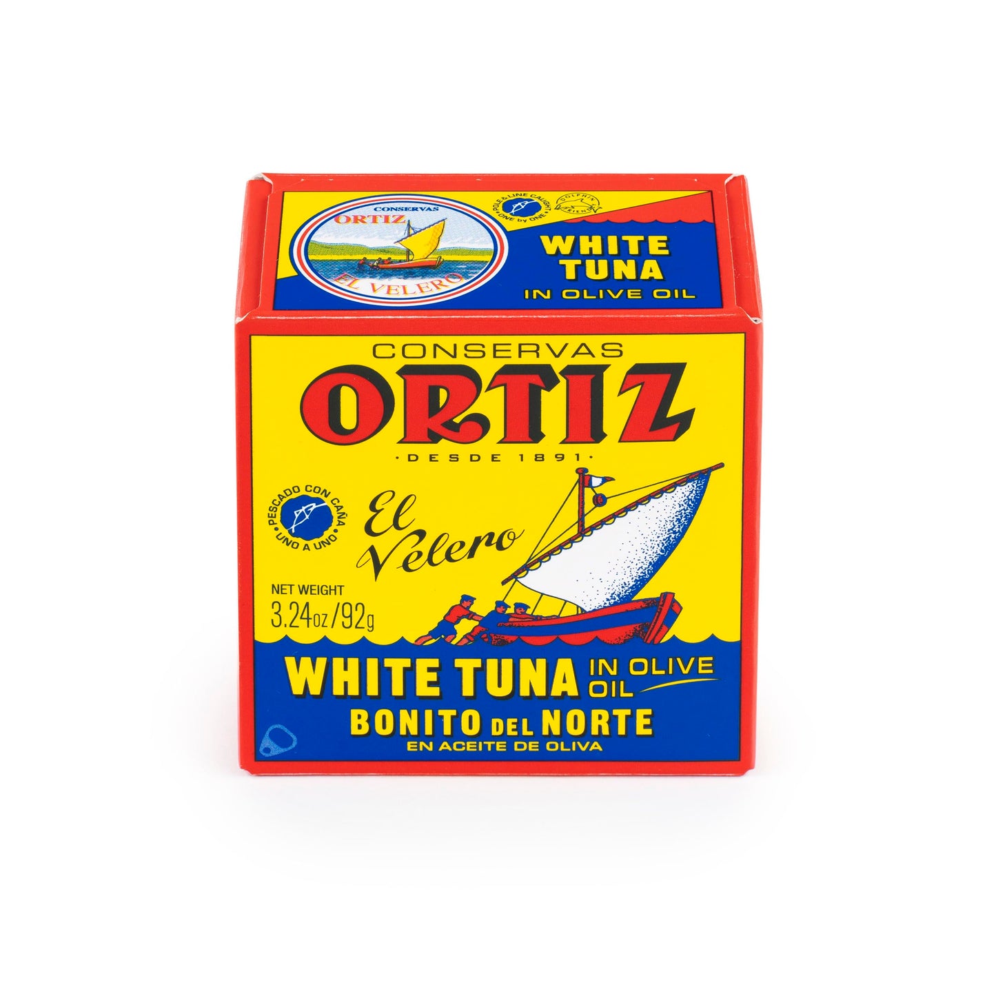 Ortiz Tuna In Olive Oil, 3.24Oz Tins 10 Pack | Superior Canned Tuna In Olive Oil | Ortiz White Tuna In Olive Oil [3.95Oz/92Gr X 10 Tins]