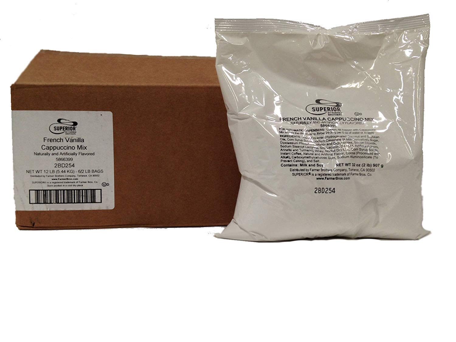 Superior French Vanilla Cappuccino Mix (6 Bags/2 Lbs Each)