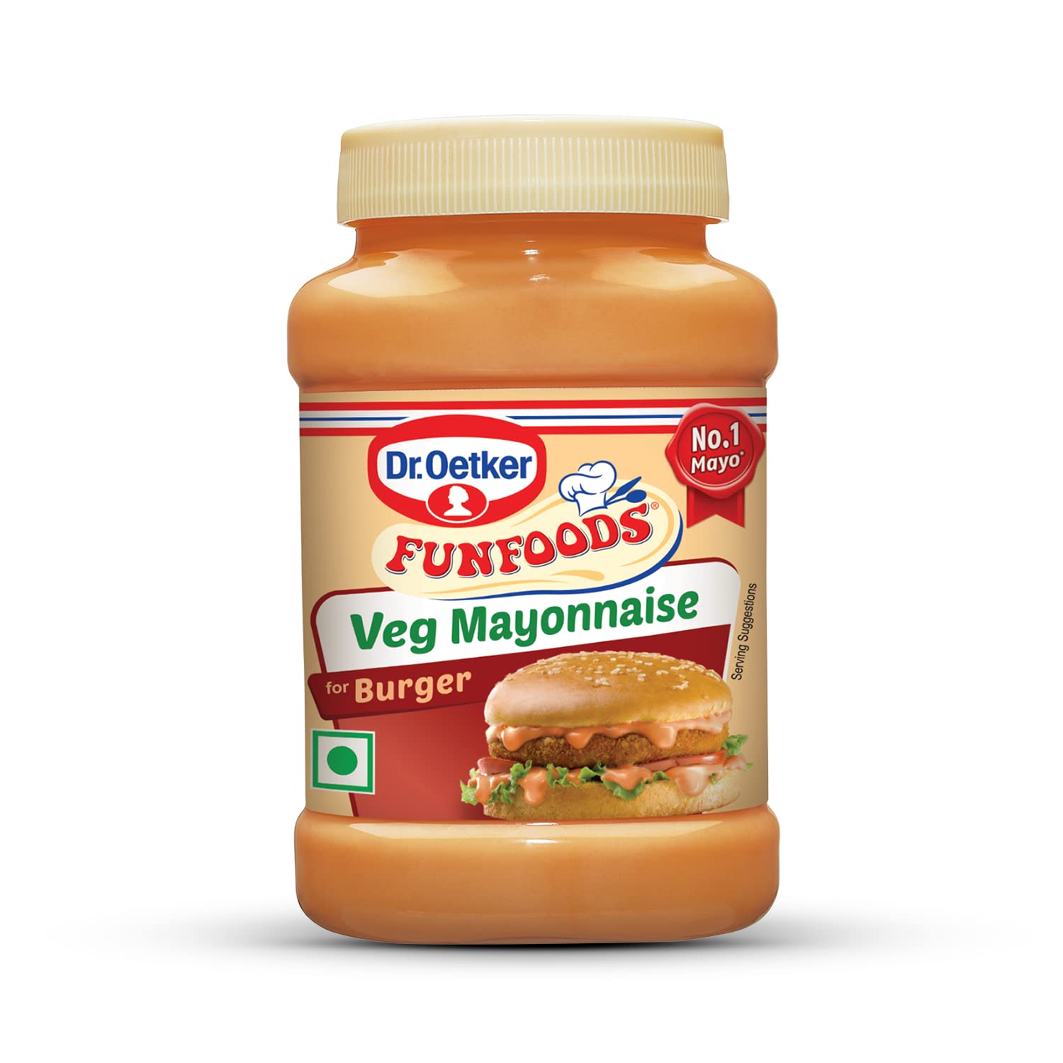 Dr. Oetker Funfoods Dr. Oetker Fun Foods Veg Mayonnaise Burger, Made With 38% Tomatoes, 250Grams
