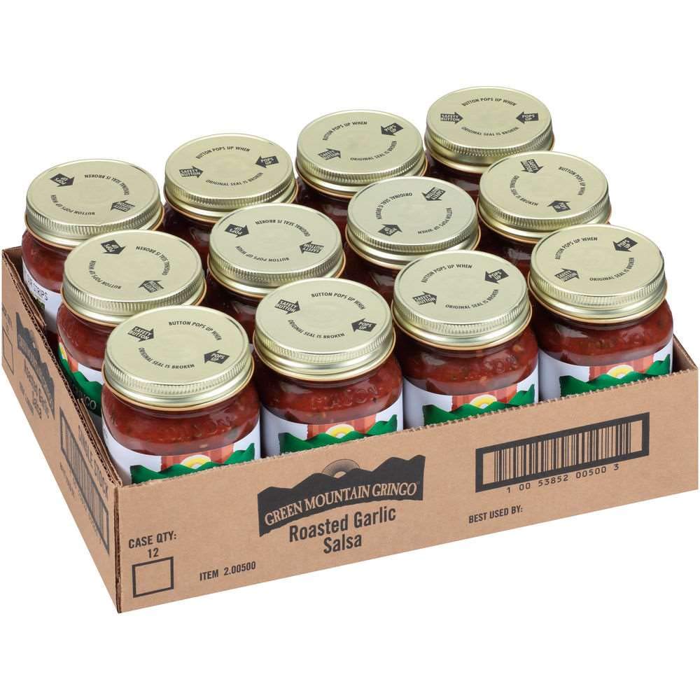 Green Mountain Gringo Fire Roasted Garlic Salsa, 16 Ounce - 12 Per Case