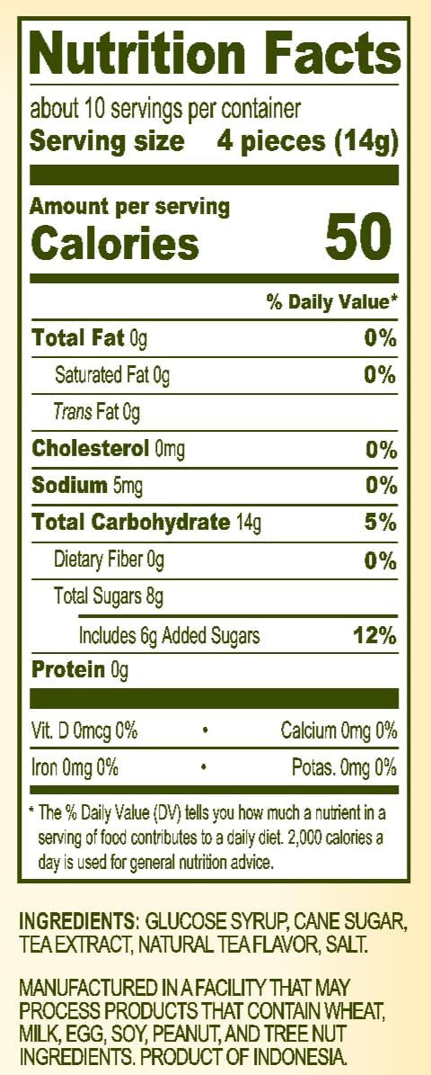 Bali s Best Classic Iced Tea Candy, 5.3 Oz (Pack of 12), Individually Wrapped Hard Candy, Made with Real Tea, with Natural Anti