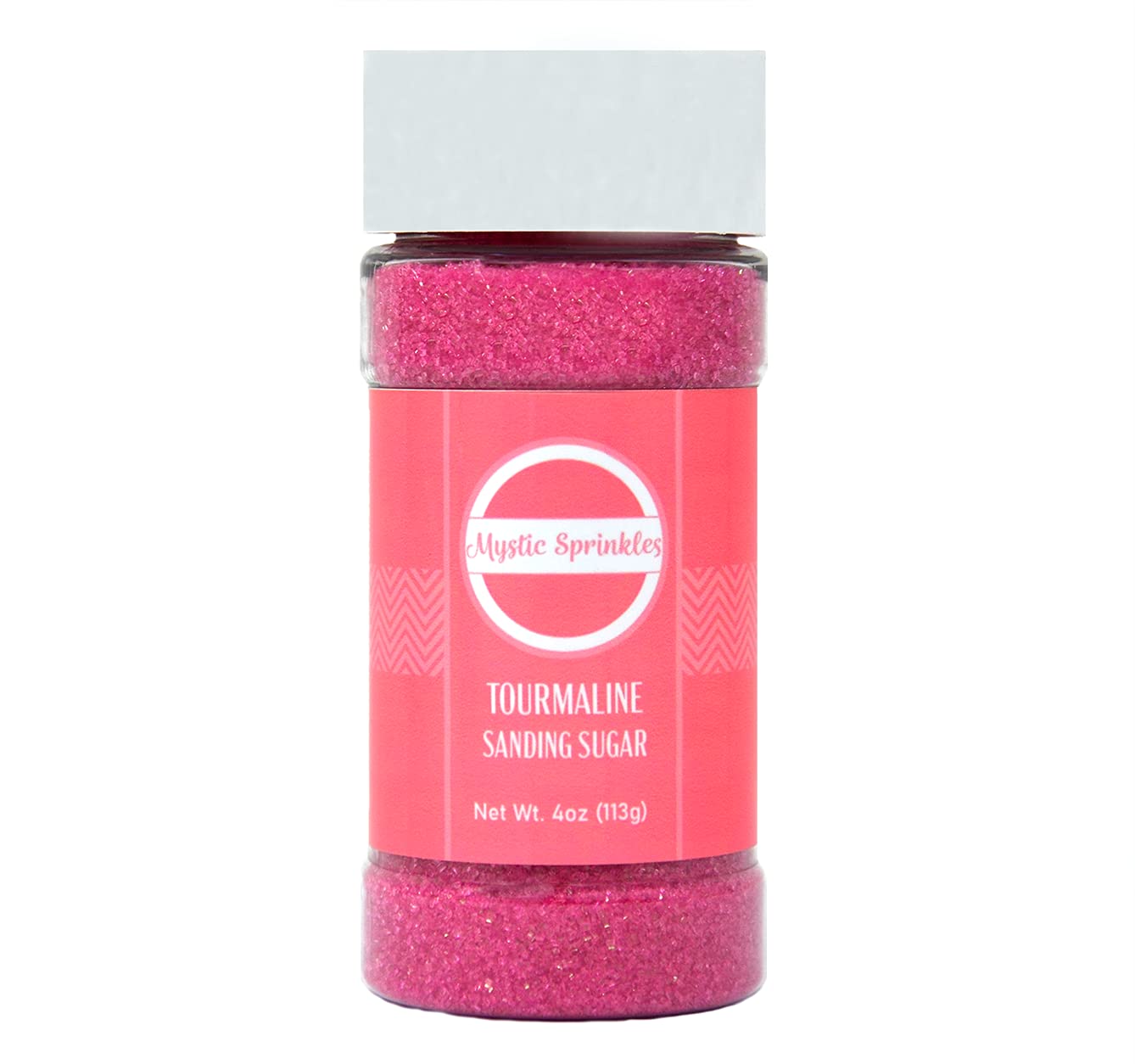 Mystic Sprinkles Sanding Sugar 4Oz Bottles (Tourmaline - Hot Pink Sanding Sugar 4Oz)