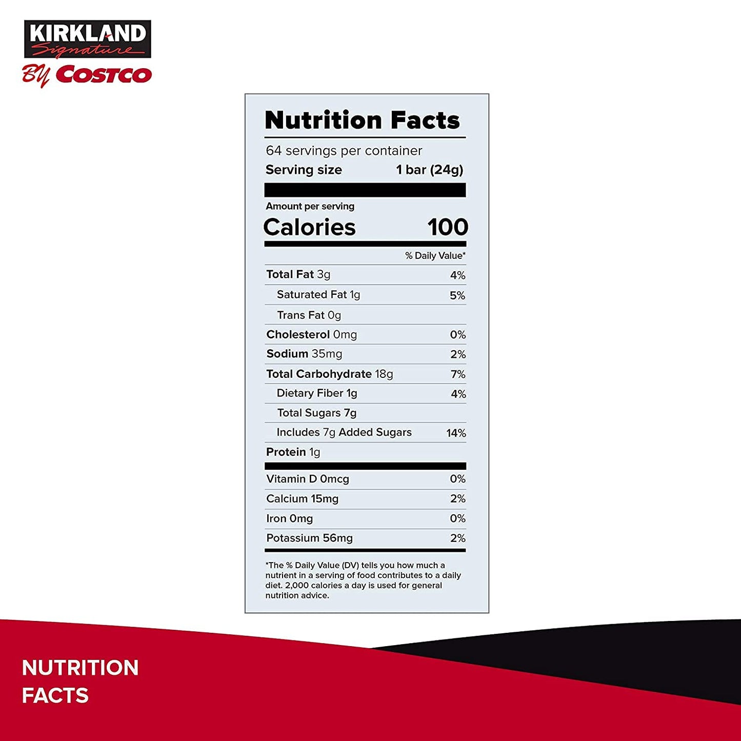 Kirkland Signature Soft & Chewy Chocolate Chips Granola Bars, 54.4 Oz