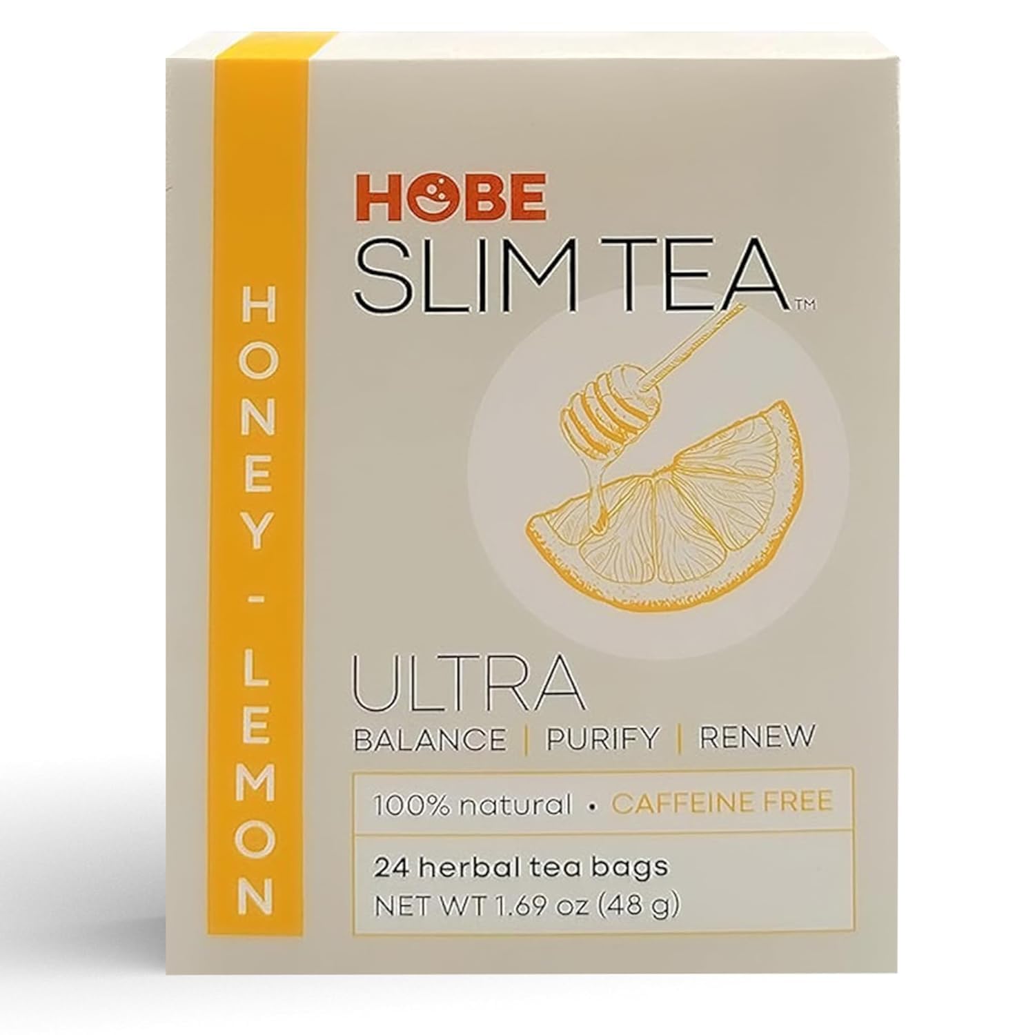 Ultra Slim Tea  Honey Lemon  Energy Blend Free  Tea Bags  24-Count Box  1.69 Ounce  (Pack Of 4)