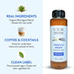 TUTURU Botanical Coffee Vanilla Bean Agave Simple Syrup - 13.5 Fl Oz - Sweetened with Organic Agave Nectar