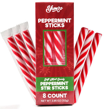 Peppermint Candy Sticks, Christmas Candy Individually Wrapped, Delicious Candy Cane Sticks, Perfect Peppermint candy for Christm