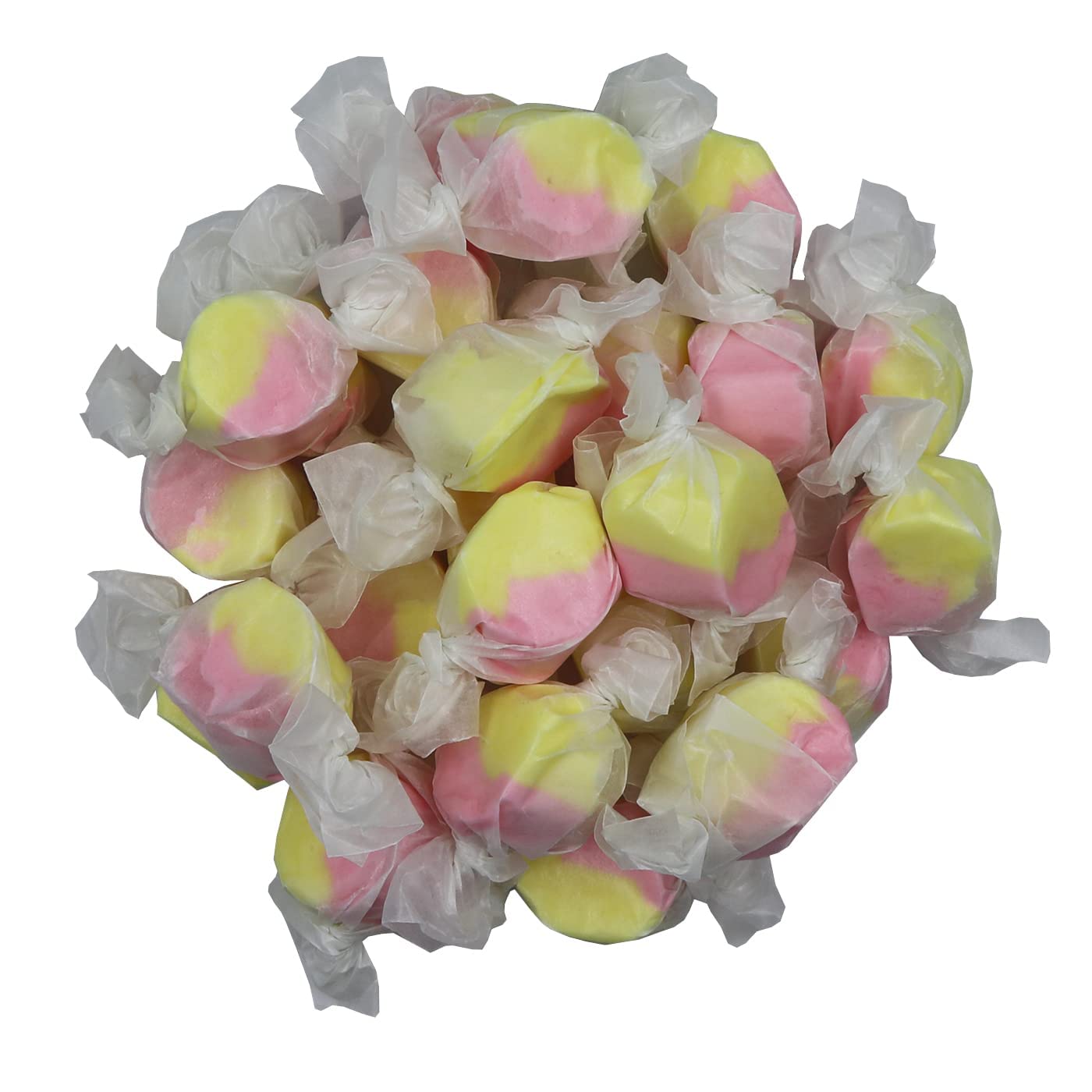 Gourmet Soft And Chewy Salt Water Taffy Candy - Individually Wrapped - Bulk Bag (Strawberry Banana, 1 Pound (Pack Of 1))