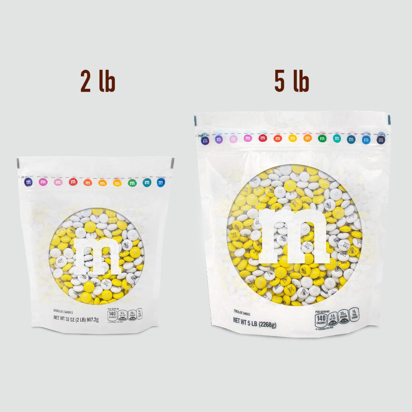 M&Ms World Meant To Bee Milk Chocolate Candy - 2Lbs Of Bulk Candy For Engagement Party, Wedding Favors, A Chocolate Gift Box And