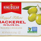 King Oscar Royal Fillets Skinless & Boneless Mackerel in Olive Oil (Pack of 4) 4.05 oz Cans