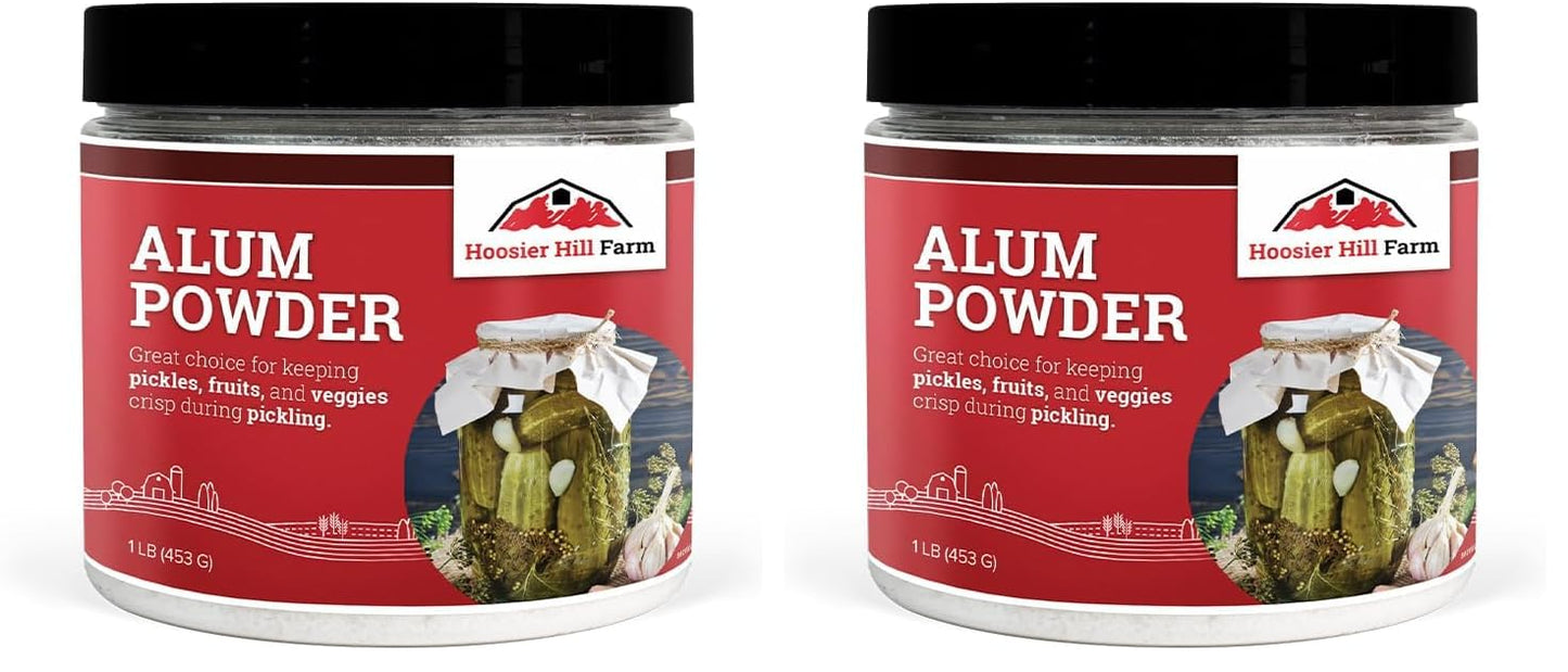 Hoosier Hill Farm Alum Granulated Pickle Powder, 1LB (Pack of 2)