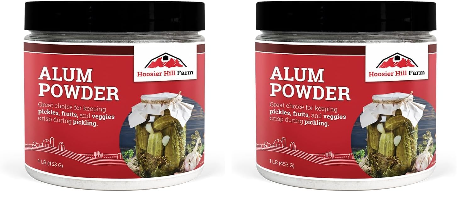 Hoosier Hill Farm Alum Granulated Pickle Powder, 1LB (Pack of 2)