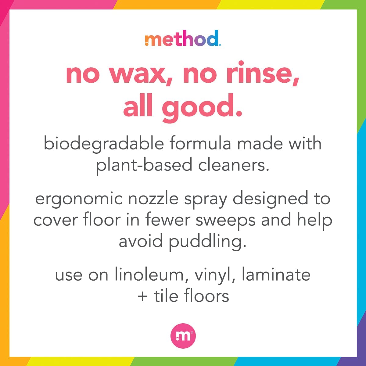Method Squirt + Mop Hard Floor Cleaner, Lemon Ginger, 25 Ounce, 6 Pack, Packaging May Vary