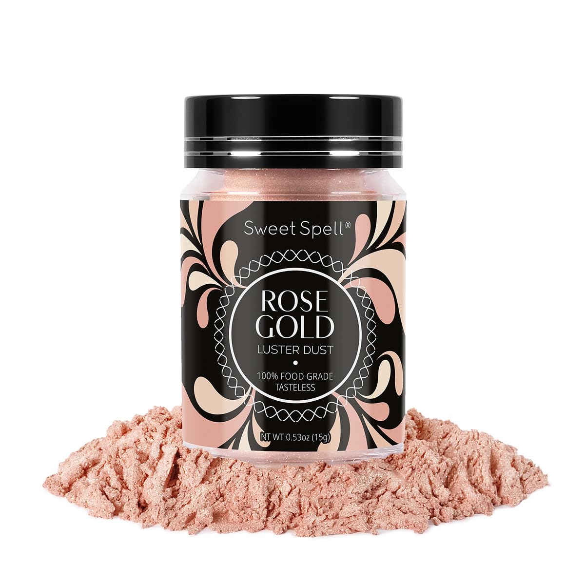 Sweet Spell Luster Dust Edible Glitter (15G) - Shimmer Pearl Dust Powder For Decorating Cakes, Chocolate, Drinks, Cocktails - 10