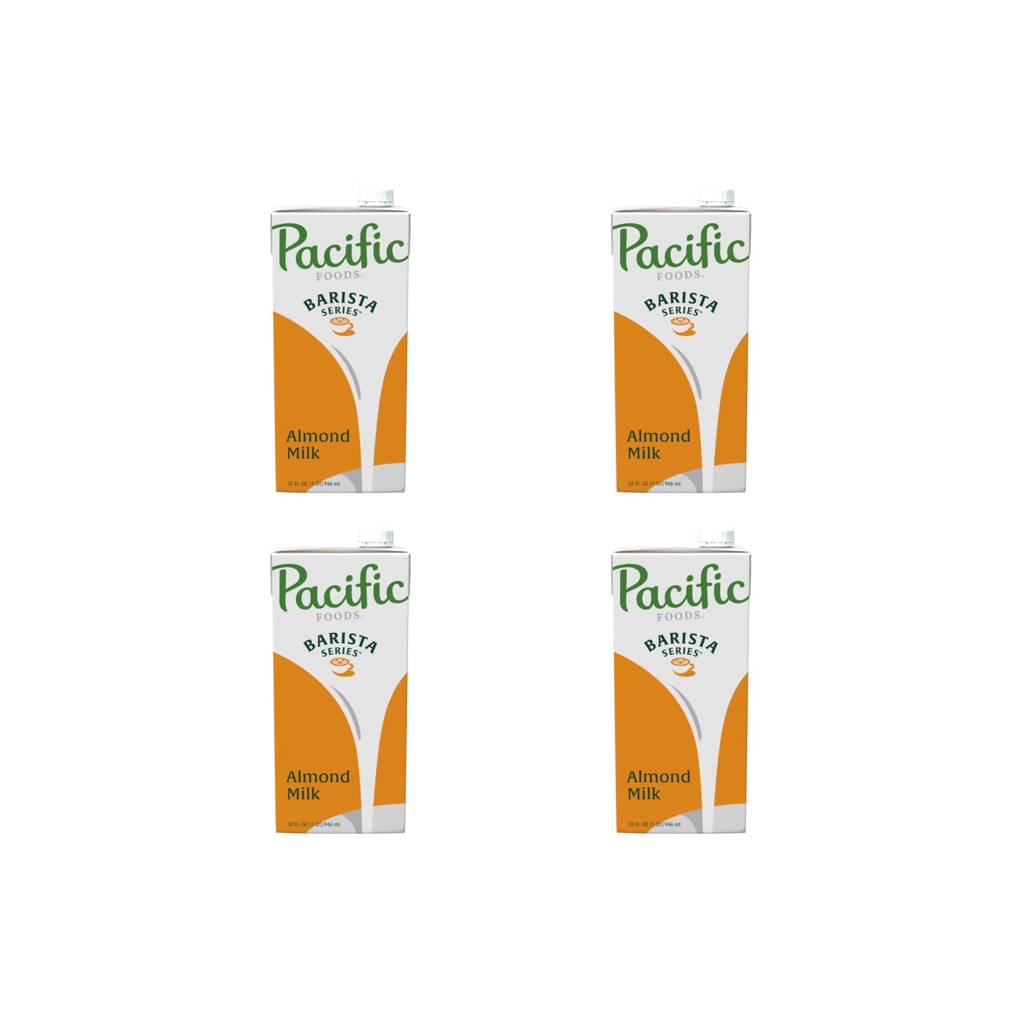 Pacific Foods Barista Series Original Almond Milk, Plant Based Milk, 32 oz Carton (Pack of 4)