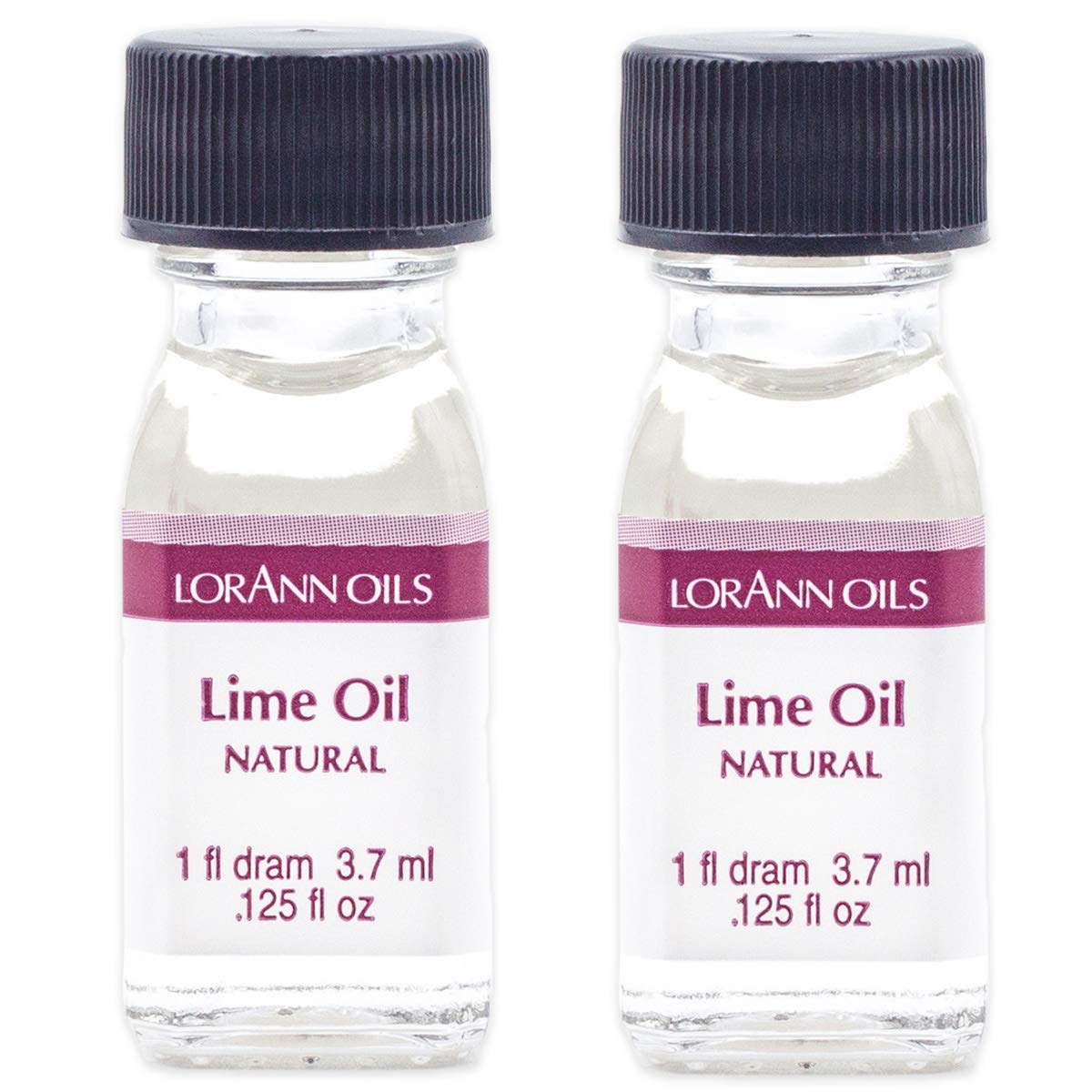 LorAnn Lime Oil SS, Natural Flavor, 1 dram bottle (.0125 fl oz - 3.7ml - 1 teaspoon) - 2 Pack