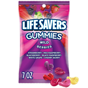 LIFE SAVERS Wild Berry Gummies Candy Bag, 7 Oz (Pack of 12)