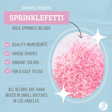 Sweets Indeed Sprinkles, Edible Sprinkle Sugar Mix, Perfect For Cake Decorations, Baking, Ice Cream, Cookies, Cupcake Topper, 5