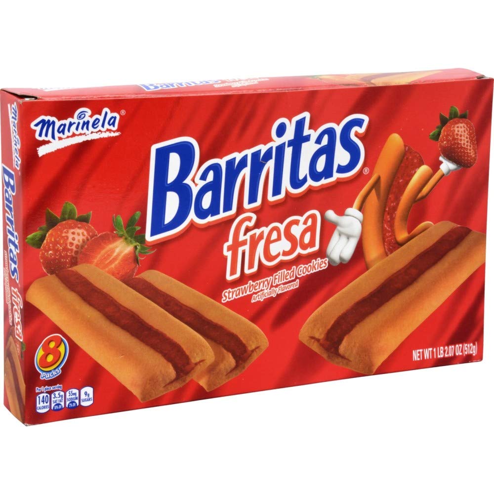 Marinela Barrita Strawberry, 8 ct