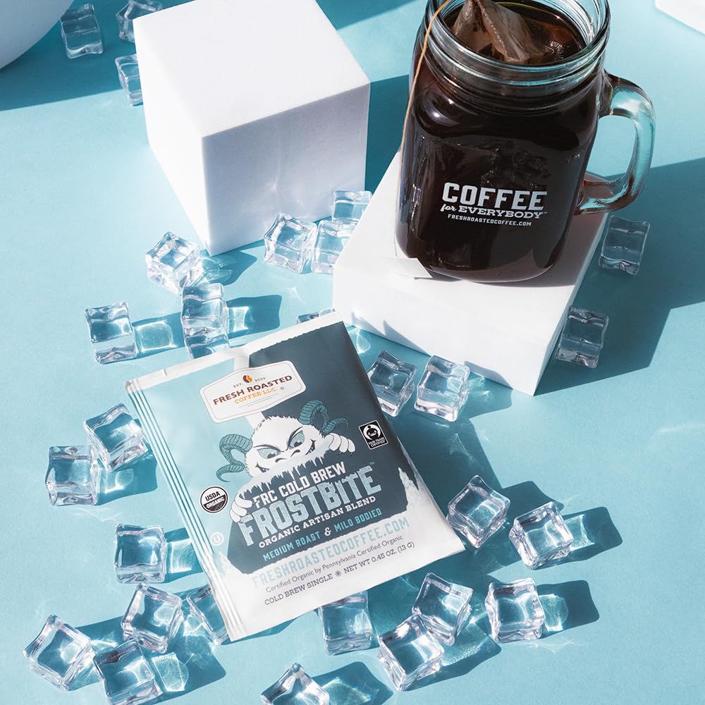 Frc Frostbite Organic Cold Brew Coffee In Single-Serve Packs, No Coffeemaker Required, Mold & Mycotoxin Tested Kosher, 10 Sachet