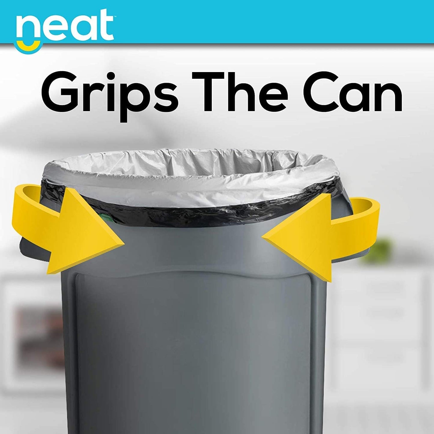 Neat Tall Kitchen 30 Gallon Drawstring Trash Bags - (25 Count) - Triple Ply Fortified, Eco-Friendly 50% Recycled Material, Neutr