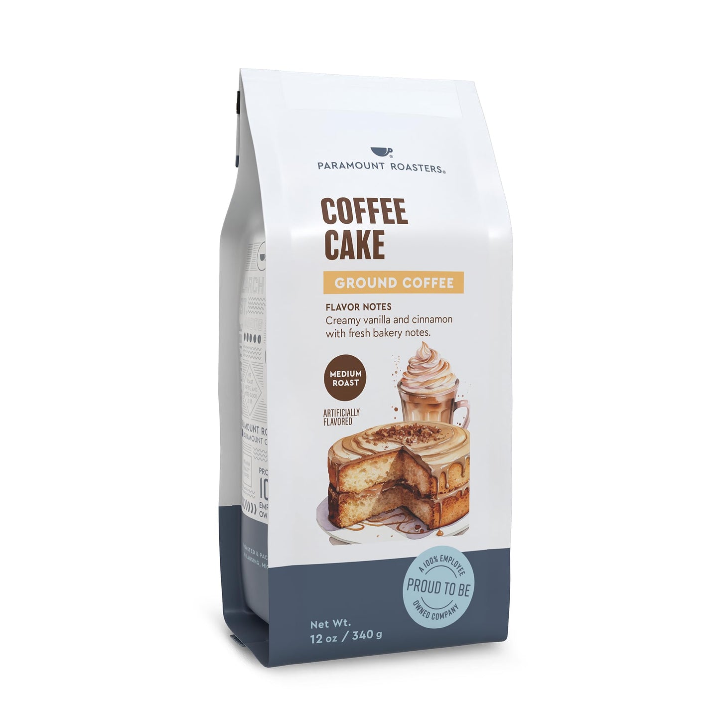 Paramount Roasters, Coffee Cake Flavored Ground Coffee, 12oz medium roast (Paramount Coffee Company)