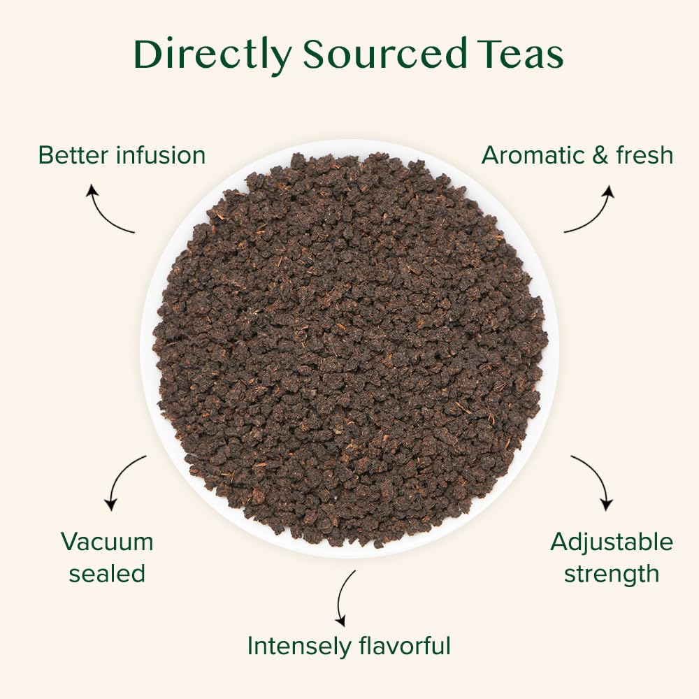 Vahdam, Assam Ctc Black Tea Loose Leaf 170+ Cups (12Oz) Strong, Bold & Rich Assam Tea Loose Leaf | Pure Assam Chai Tea | Pure Un