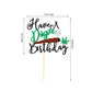 Arthsdite Have A Dope Birthday Cake Topper Pot Leaf   Leaves Happy Birthday Cake Decoration   Dope 420 Birthday Party Supplies For Man Women - Black Green Glitter