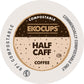 EKOCUPS Half Caff Coffee Pods, Compostable, Medium Roast, 80 Count, K-Cup Compatible