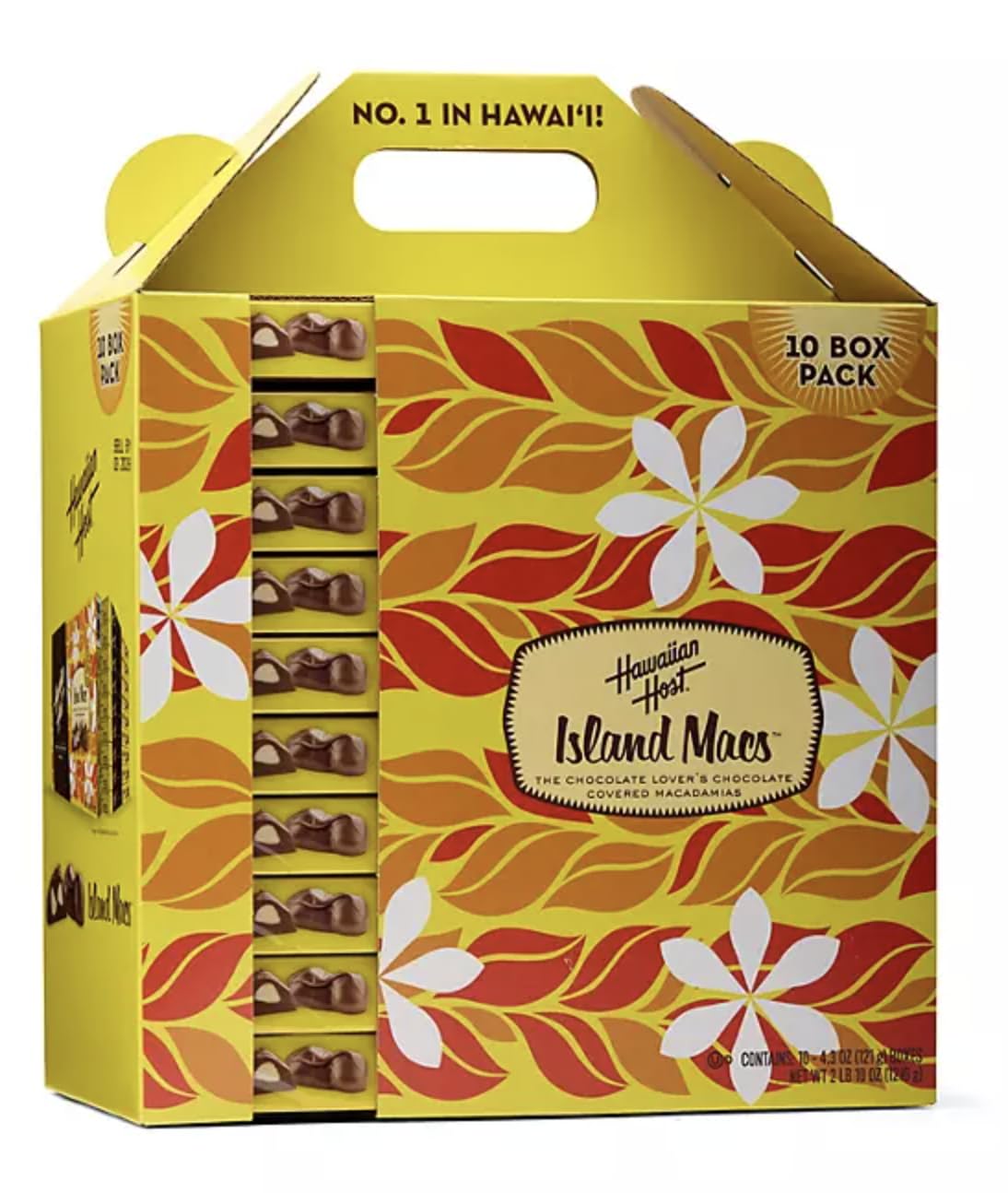 Hawaiian Host Island Macs Milk Chocolate Covered Macadamia Nuts, 5 oz Boxes, 12 Count