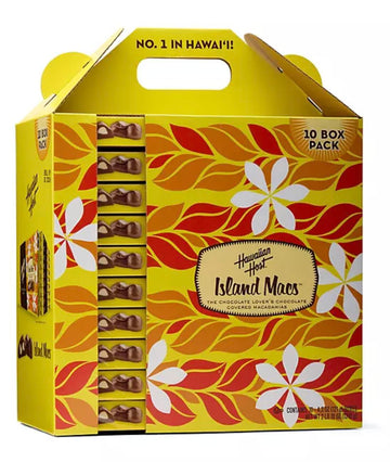 Hawaiian Host Island Macs Milk Chocolate Covered Macadamia Nuts, 5 oz Boxes, 12 Count