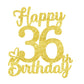 36 Birthday Cake Toppers-Gold Glitter, 36Th Cake Topper For Men,36 Cake Topper For Women, 36Th Birthday Decorations,36Th Birthda
