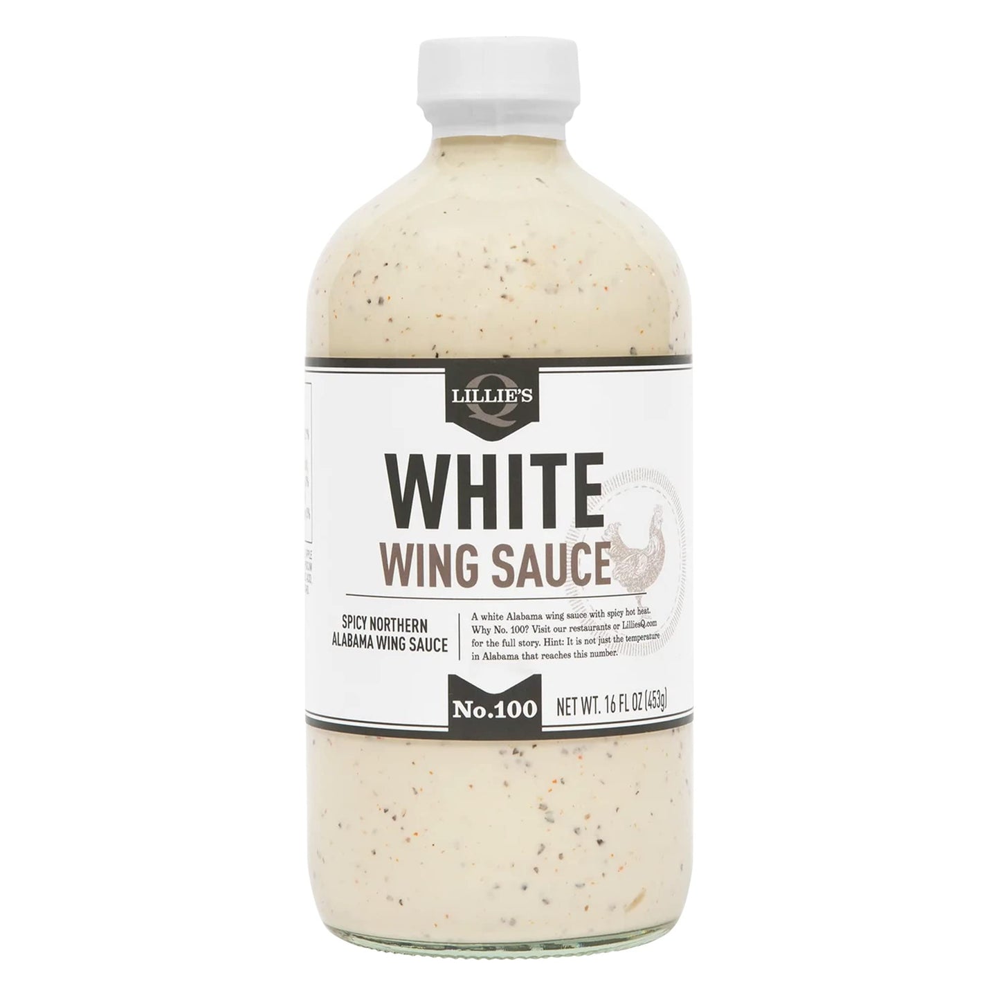 Lillie's Q - White Wing Sauce, Mayonnaise- & Vinegar-Based, w/Gluten-Free Ingredients, Hot & Spicy Cayenne Flavor, Dairy-Free, G