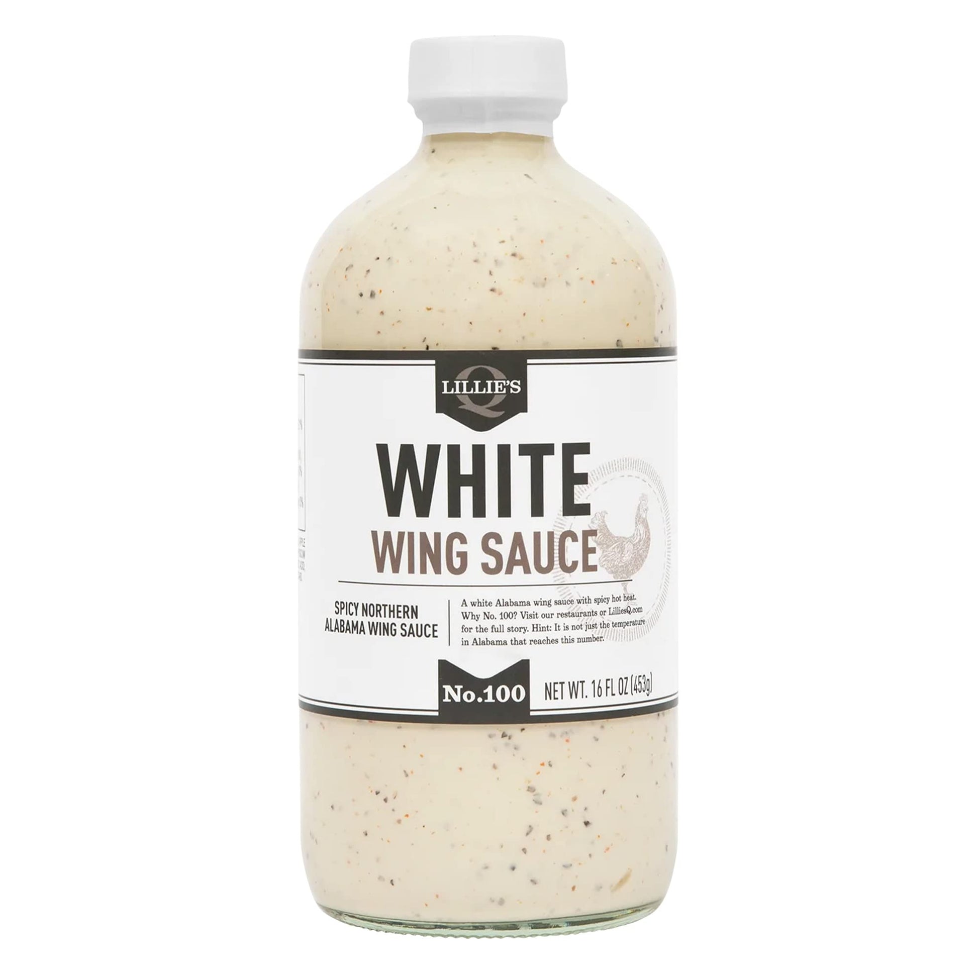 Lillie's Q - White Wing Sauce, Mayonnaise- & Vinegar-Based, w/Gluten-Free Ingredients, Hot & Spicy Cayenne Flavor, Dairy-Free, G