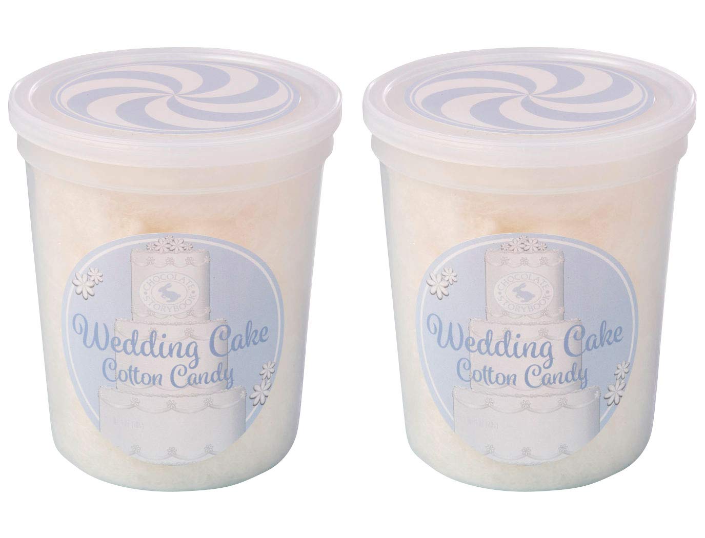 CHOCOLATE STORYBOOK Wedding Cake Cotton Candy - Gourmet Flavored Treat, 2 Pack, 1.2 Ounce