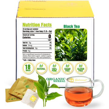 Soilmount Keemun Black Tea - Chinese Black Tea | Box of 18 Individual Packets | Rich Aroma and Full-Bodied Flavor | Convenient B
