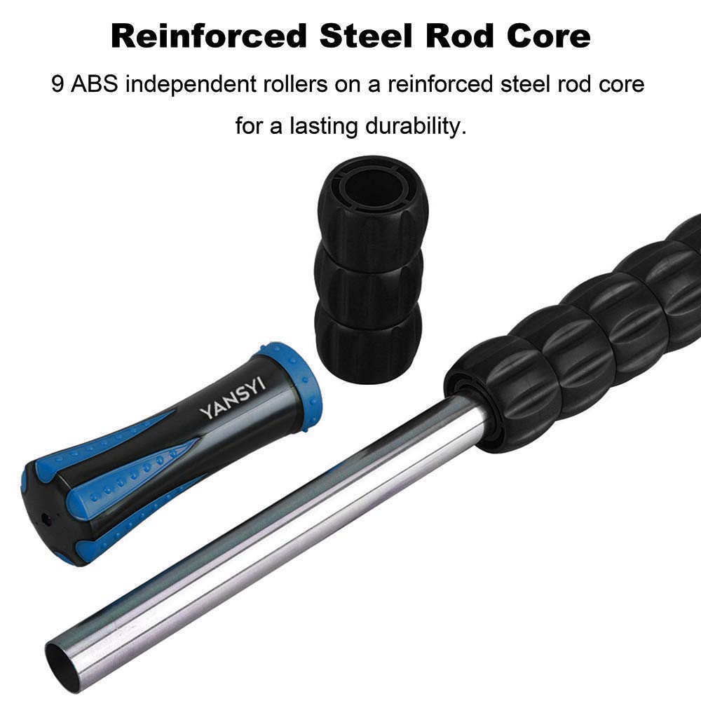Yansyi Muscle Roller Stick For Athletes - Body Massage Stick - Release Myofascial Trigger Points Reduce Muscle Soreness Tightnes