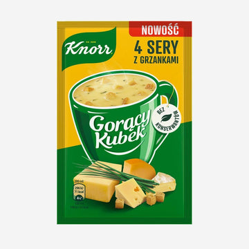 Knorr Goracy Kubek 4 Sery Z Grzankami 4 Cheese Soup W Croutons 17G Bag (5-Pack)