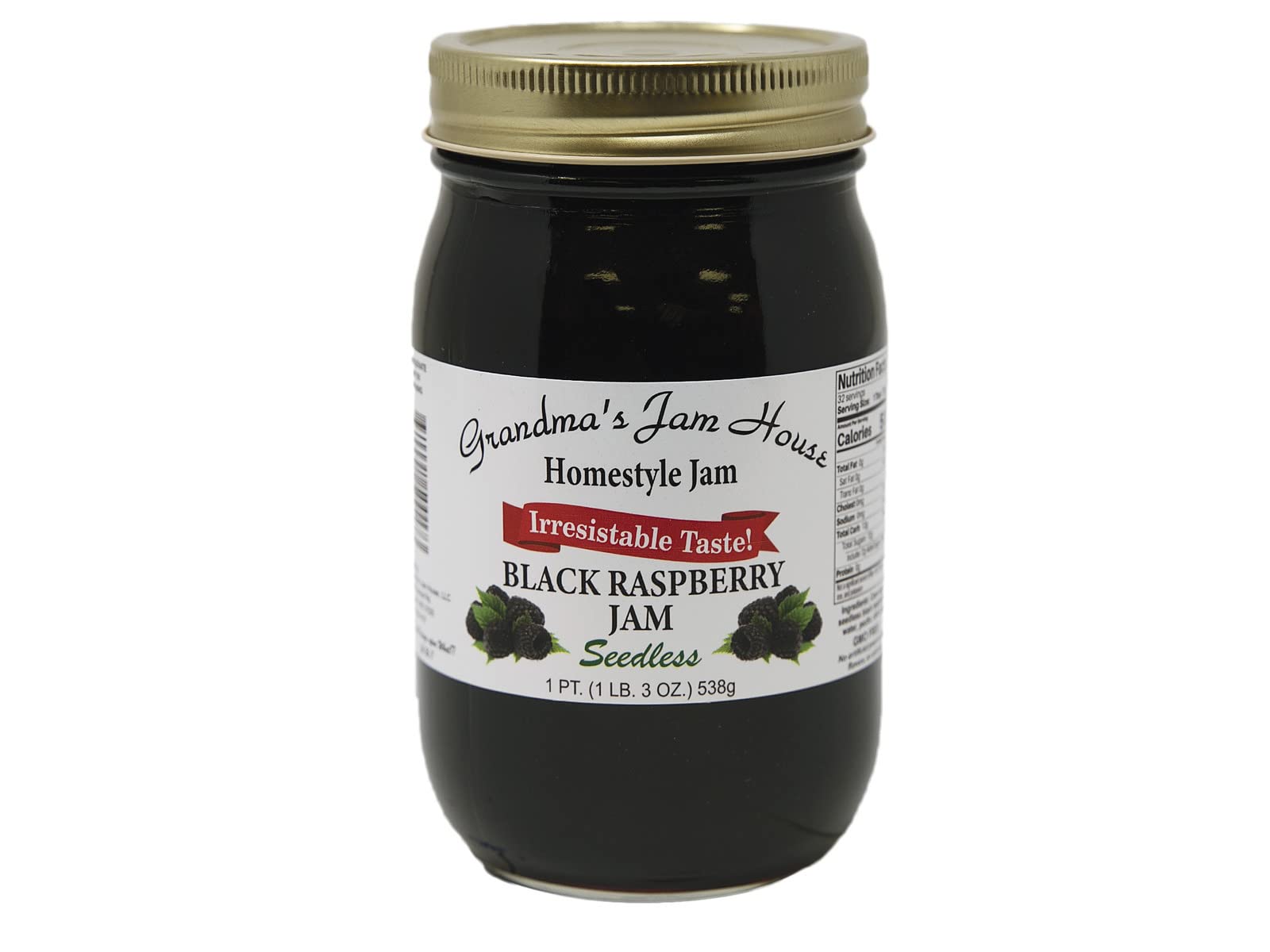 Grandma'S Seedless Black Raspberry Jam - 16Oz Jar