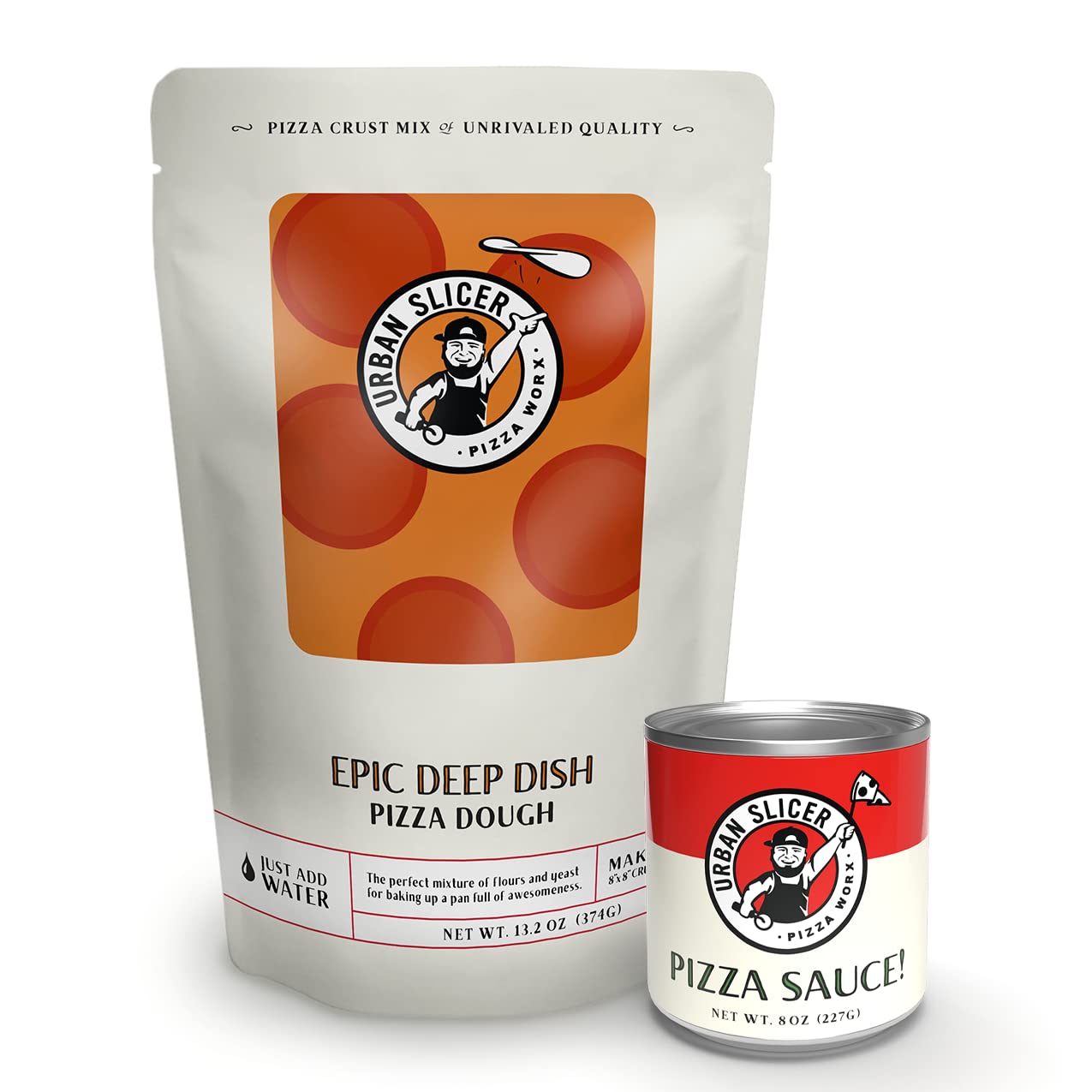 Urban Slicer Pizza Kit - Epic Deep Dish Style Crust with Pizza Sauce